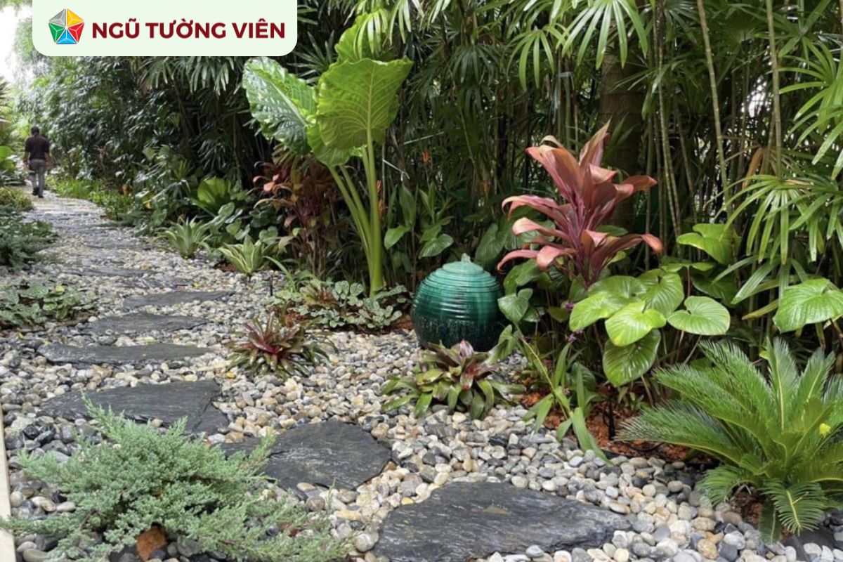 Cảnh quan sân vườn đẹp: Thiết kế vườn nhiệt đới trên sân thượng