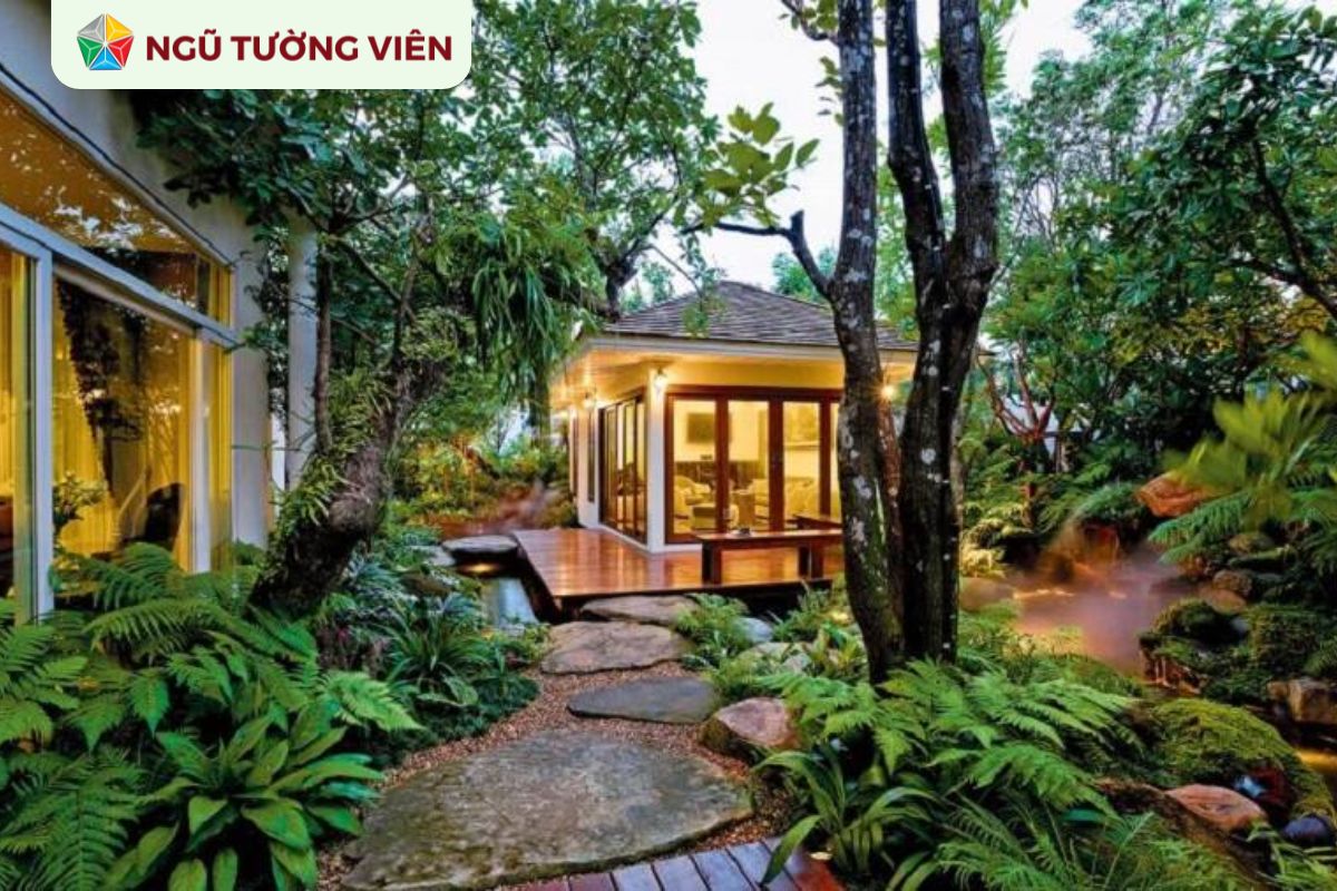 Cảnh quan sân vườn đẹp: Thiết kế vườn nhiệt đới trên sân thượng