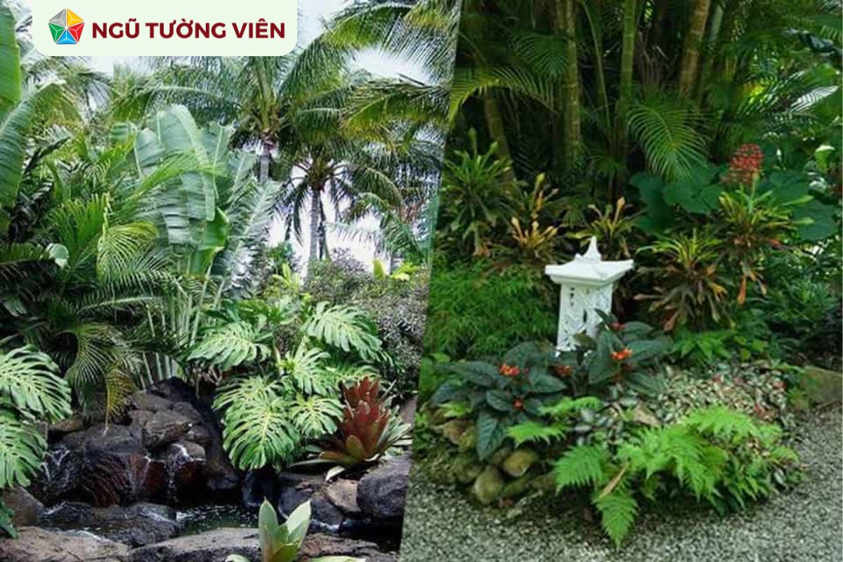 Cảnh quan sân vườn đẹp: Thiết kế vườn nhiệt đới trên sân thượng