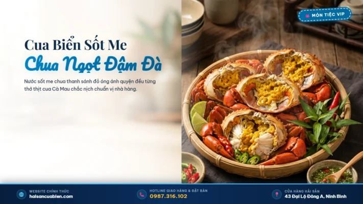 Cua biển sốt me chua ngọt Hải Sản Cửa Biển