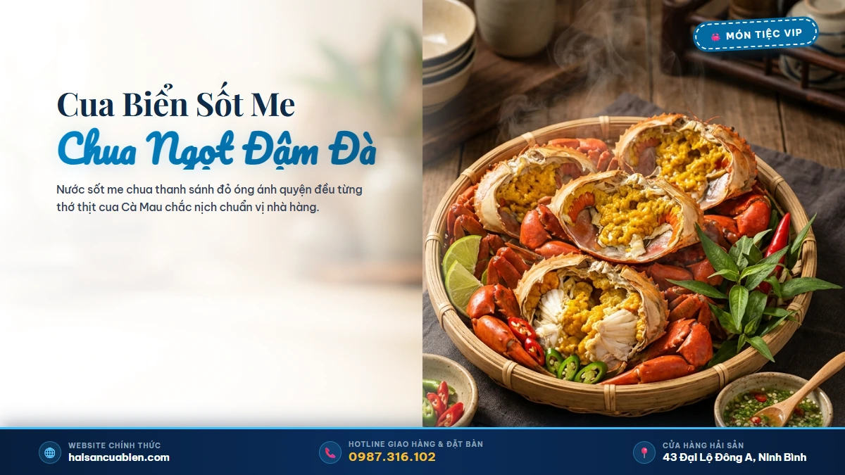 Cua biển sốt me chua ngọt Hải Sản Cửa Biển