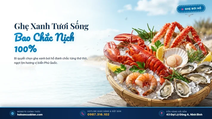 Ghẹ xanh tươi sống Hải Sản Cửa Biển