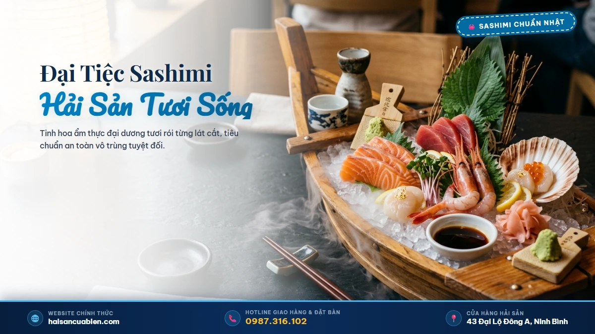Sashimi hải sản tươi sống Hải Sản Cửa Biển
