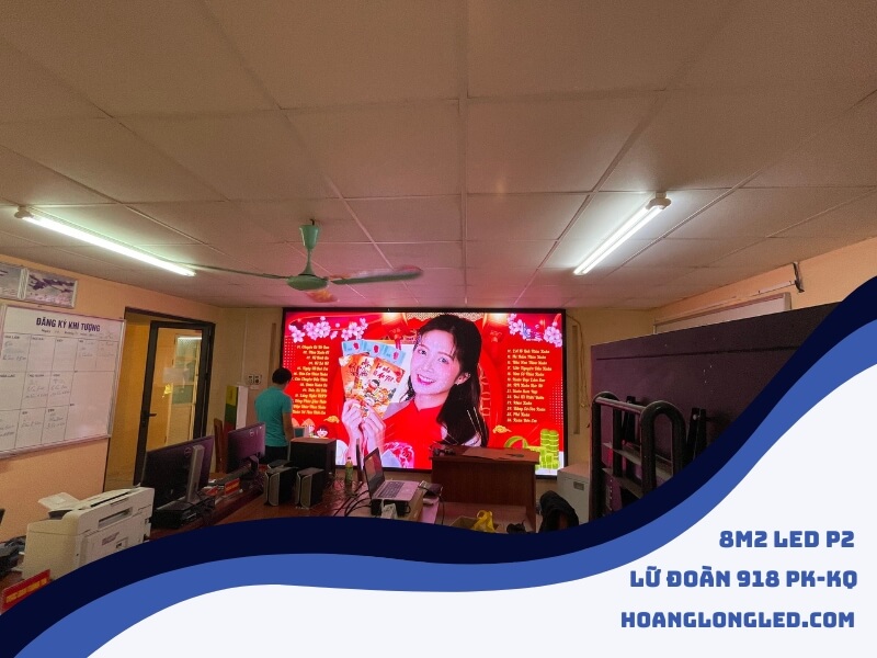 Hoàng Long LED thiết kế, thi công lắp đặt 8m2 P2 trong nhà tại Lữ Đoàn 918 PK-KQ Hoàng Long LED thiết kế, thi công lắp đặt 8m2 P2 trong nhà tại Lữ Đoàn 918 PK-KQ