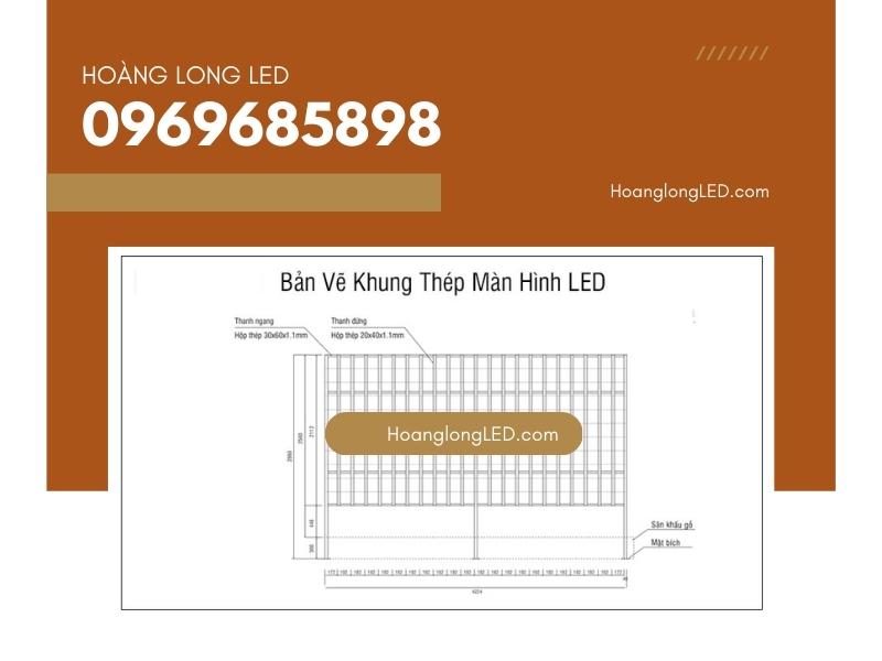 Bản vẽ khung thép màn hình LED P3