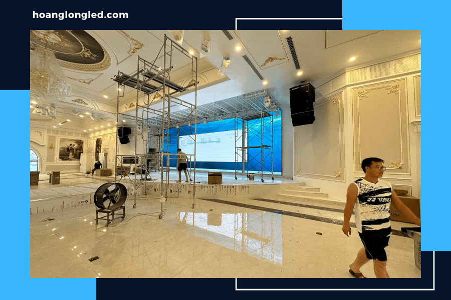Hoàng Long LED thiết kế, thi công 47m2 màn hình LED P3