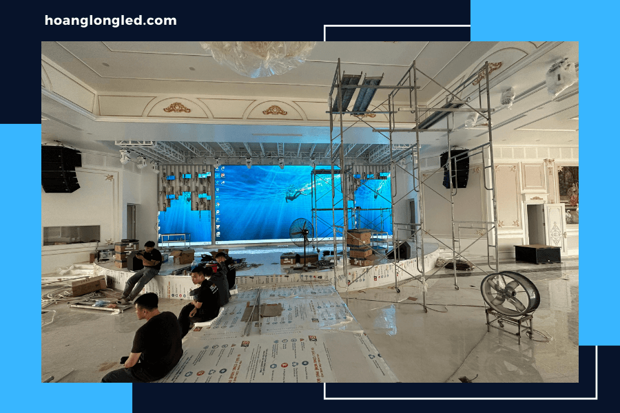 Hoàng Long LED thiết kế, thi công 47m2 màn hình LED P3