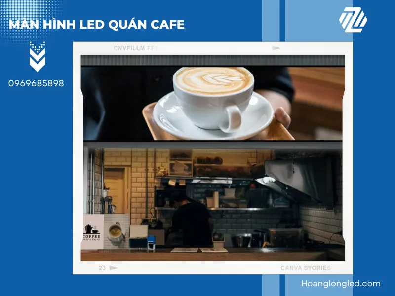 Màn hình LED không chỉ là điểm nhấn mà còn là tác phẩm nghệ thuật số, tô điểm cho quán cafe  Màn hình LED không chỉ là điểm nhấn mà còn là tác phẩm nghệ thuật số, tô điểm cho quán cafe