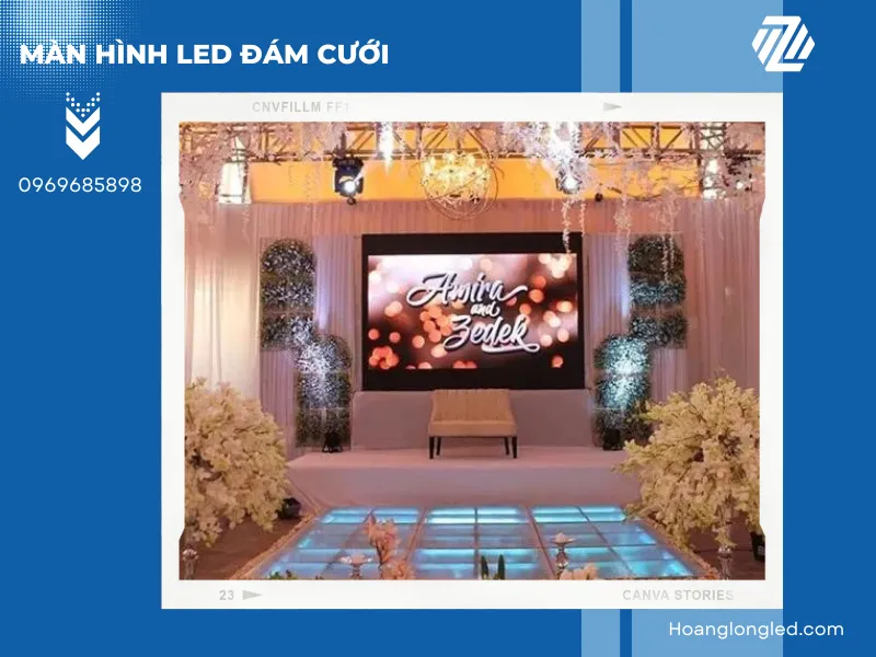 Chia sẻ niềm vui, kỷ niệm và tình yêu qua những hình ảnh chất lượng cao trên màn hình LED đám cưới.