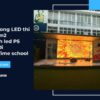 Hoàng Long LED thi công 25m2 Màn hình led P5 ngoài trời trường Time school