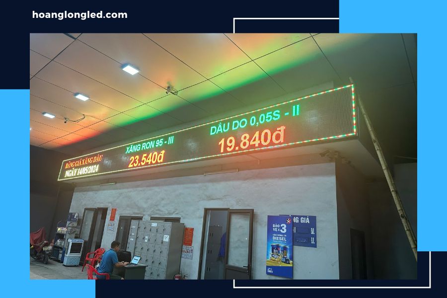 Hoàng Long LED thi công màn hình LED tại cây xăng Đình Vũ Hải Phòng