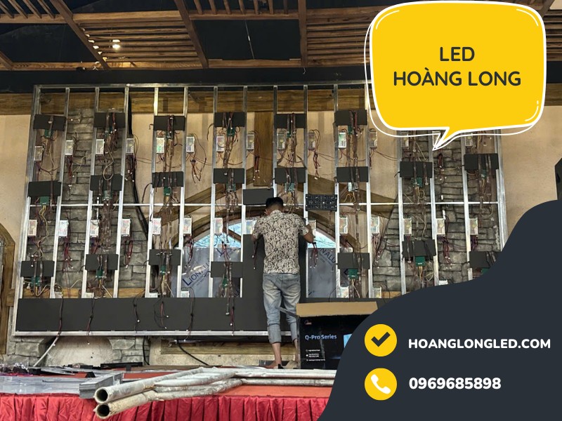 Hoàng Long LED thi công 12m2 màn hình led Q2.5 Qiangli Pro Thiên Đường Bảo Sơn