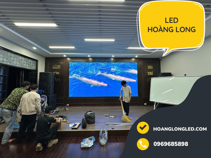 Màn hình led Q1.8 lắp Công ty Bê tông Việt Đức