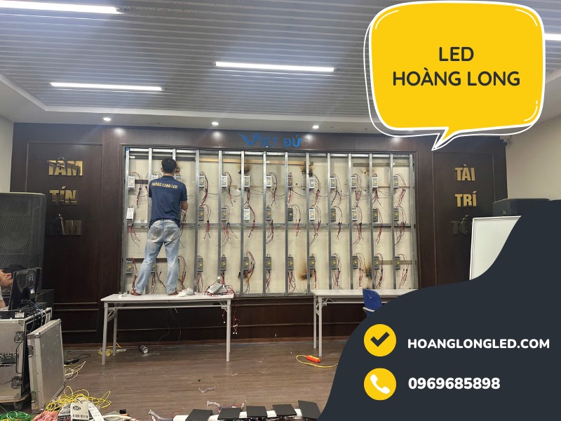 Màn hình led Q1.8 lắp Công ty Bê tông Việt Đức