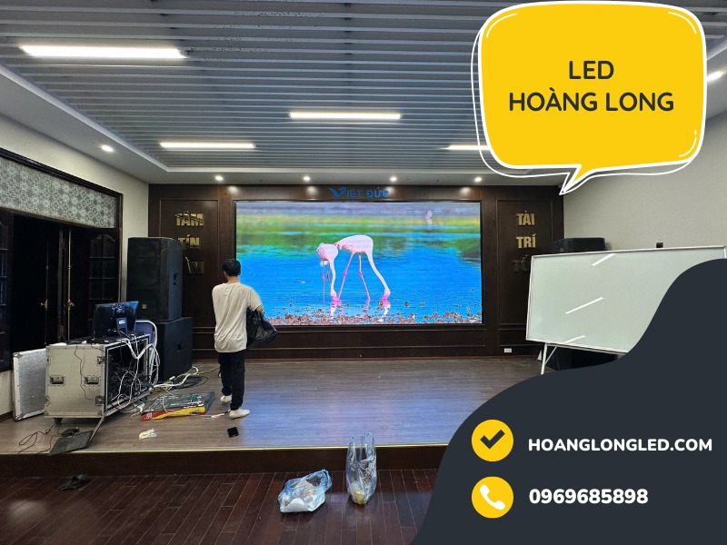 Màn hình led Q1.8 lắp Công ty Bê tông Việt Đức