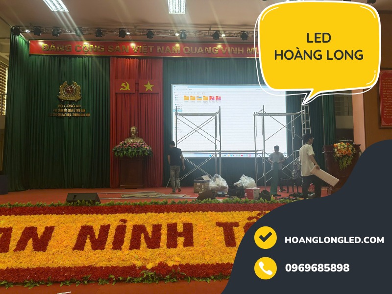 LED Hoàng Long thi công Màn hình LED P2.5 tại Cục Cảnh Sát trại giam Định Công, Hoàng Mai, Hà Nội