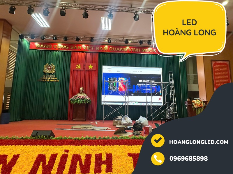 LED Hoàng Long thi công Màn hình LED P2.5 tại Cục Cảnh Sát trại giam Định Công, Hoàng Mai, Hà Nội