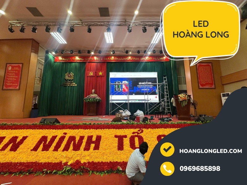LED Hoàng Long thi công Màn hình LED P2.5 tại Cục Cảnh Sát trại giam Định Công, Hoàng Mai, Hà Nội