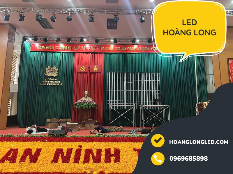 LED Hoàng Long thi công Màn hình LED P2.5 tại Cục Cảnh Sát trại giam Định Công, Hoàng Mai, Hà Nội
