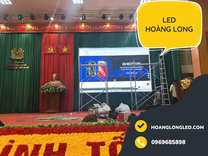 LED Hoàng Long thi công Màn hình LED P2.5 tại Cục Cảnh Sát trại giam Định Công, Hoàng Mai, Hà Nội
