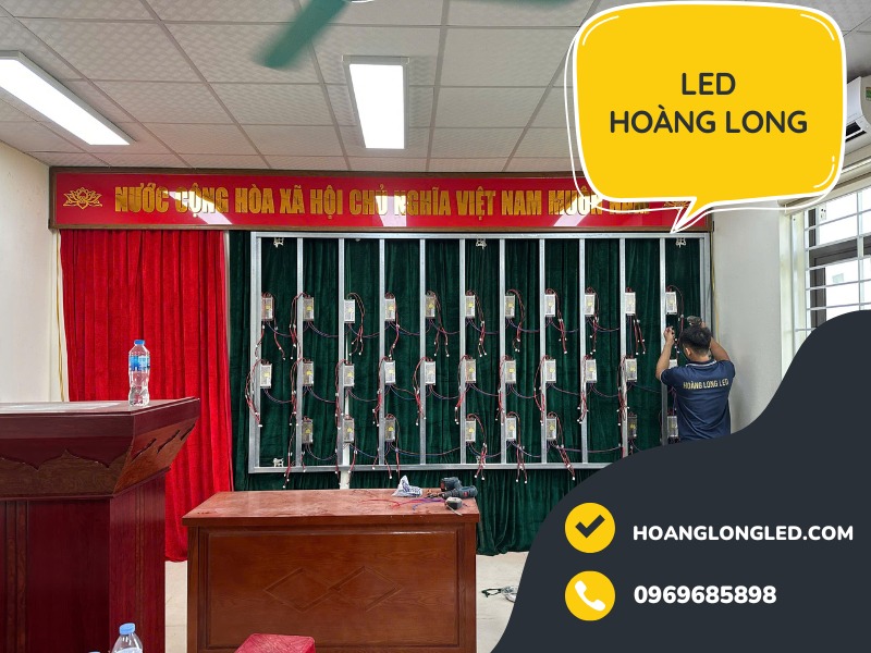 Hoàng Long Led thi công màn hình LED P2 tại Trường Mê Linh Đông Anh Hà Nội