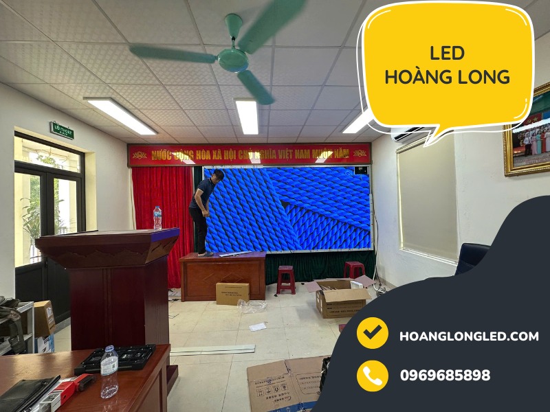 Hoàng Long Led thi công màn hình LED P2 tại Trường Mê Linh Đông Anh Hà Nội