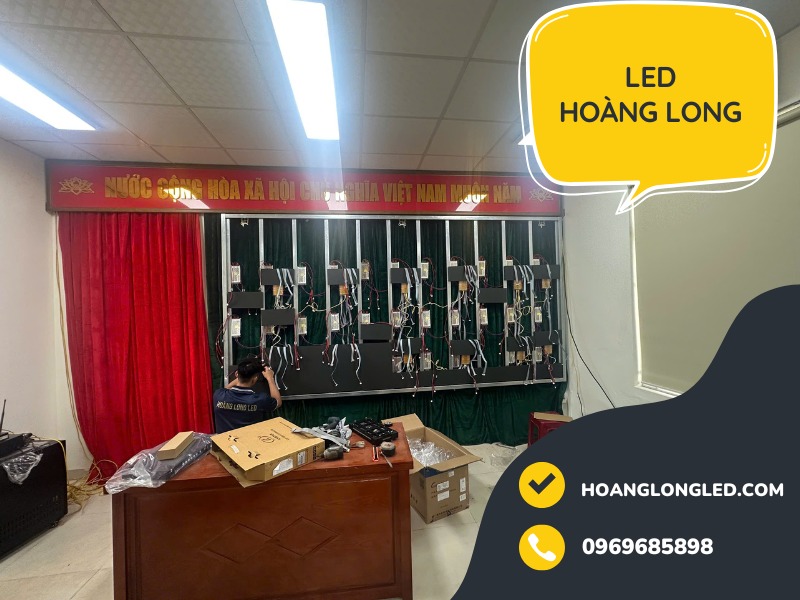 Hoàng Long Led thi công màn hình LED P2 tại Trường Mê Linh Đông Anh Hà Nội