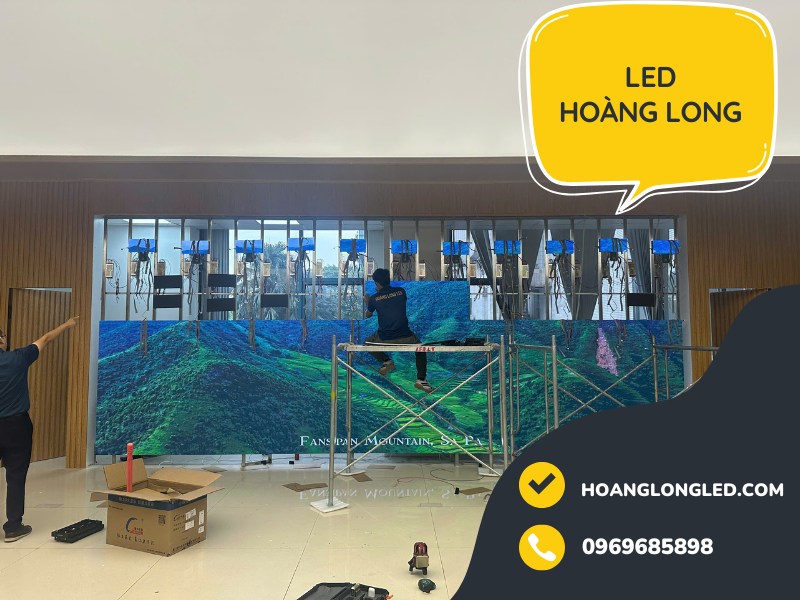 Hoàng Long LED Thi Công 20m² Màn Hình LED P2 Tại Công Ty Máy Động Lực VEAM