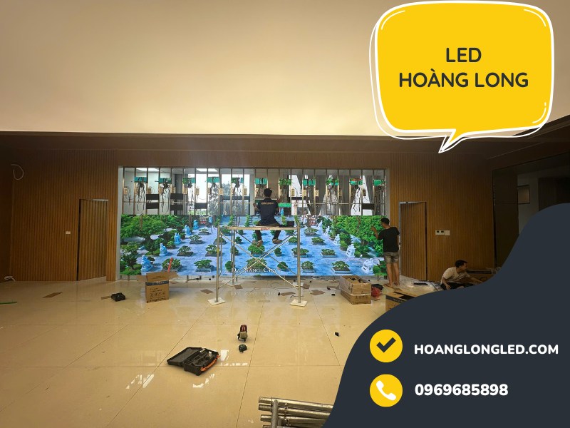 Hoàng Long LED Thi Công 20m² Màn Hình LED P2 Tại Công Ty Máy Động Lực VEAM