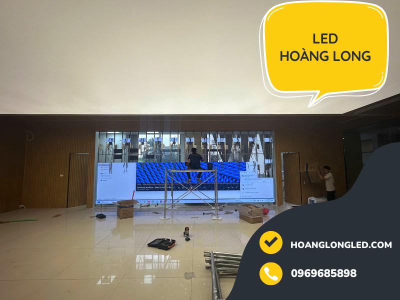 Hoàng Long LED Thi Công 20m² Màn Hình LED P2 Tại Công Ty Máy Động Lực VEAM