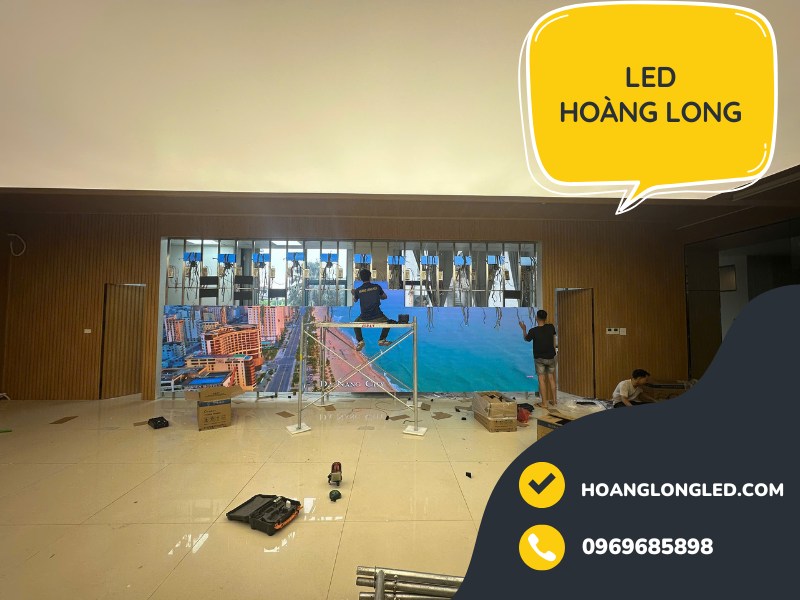 Hoàng Long LED Thi Công 20m² Màn Hình LED P2 Tại Công Ty Máy Động Lực VEAM