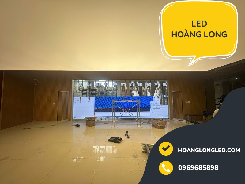 Hoàng Long LED Thi Công 20m² Màn Hình LED P2 Tại Công Ty Máy Động Lực VEAM