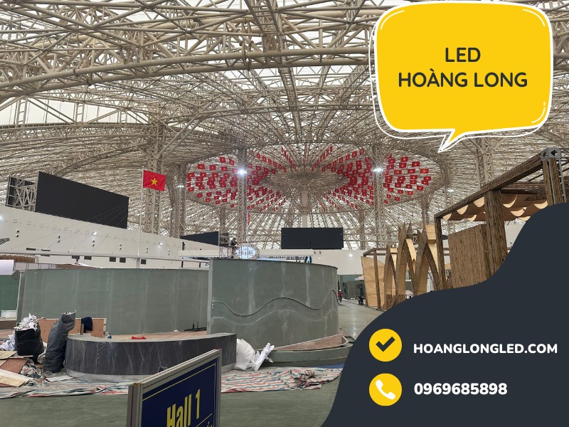 LED Hoàng Long Hân hạnh hỗ trợ đơn vị tổng thầu dự án, lắp đặt hoàn thiện 6 màn hình LED P2.5 trong nhà Vin Cổ Loa