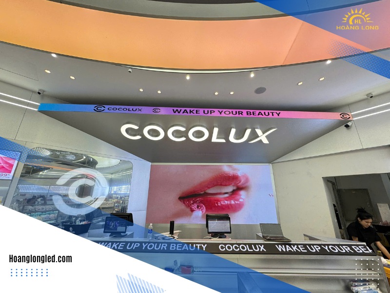 Hoàng Long LED Thi Công 38m² Màn Hình LED P2.5 (P2.5 LED Display) Trong Nhà Và Ngoài Trời Tại Cocolux 134 Cầu Giấy: Giải Pháp Hiển Thị Tiên Tiến Cho Ngành Bán Lẻ Mỹ Phẩm