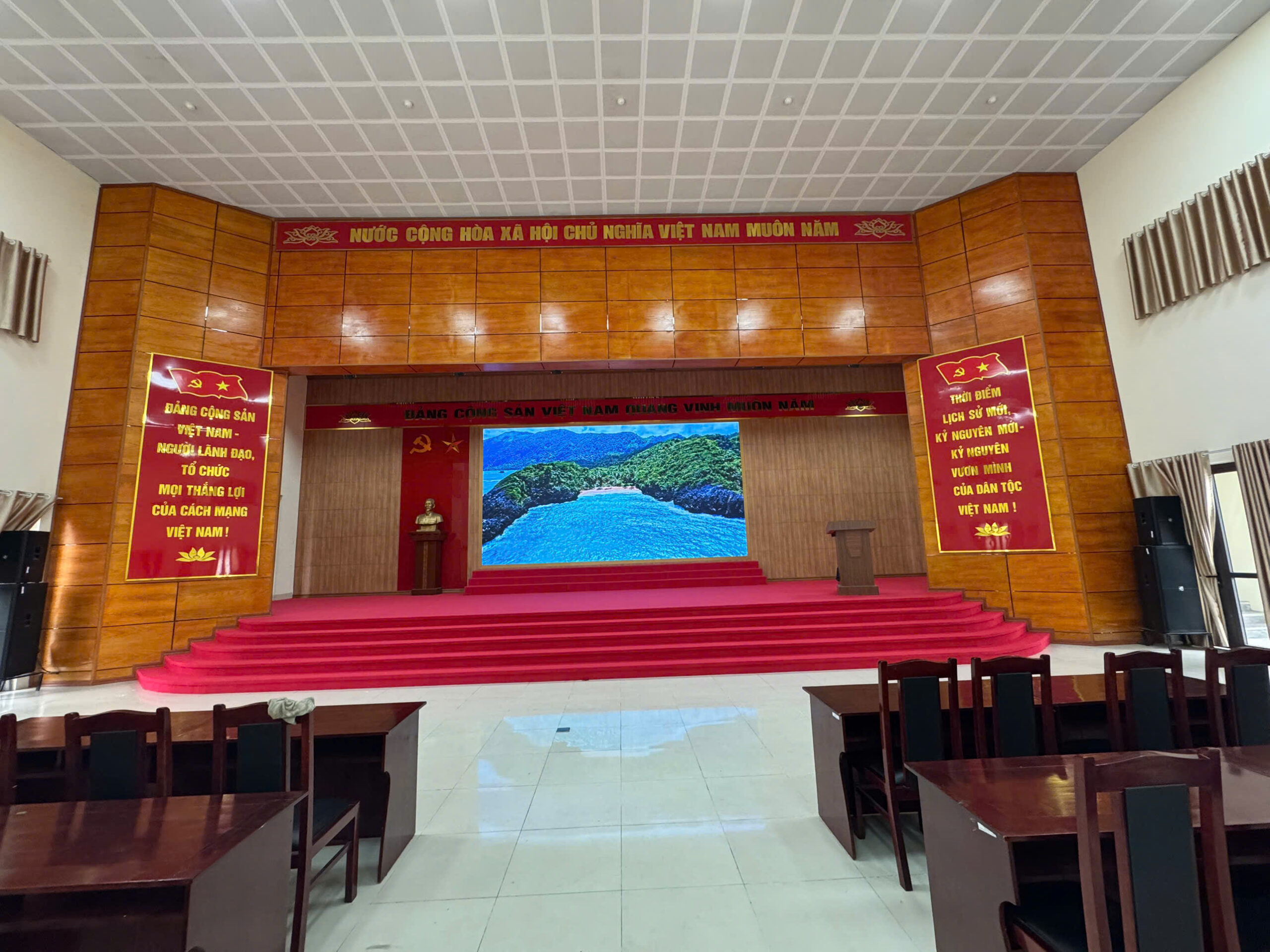 Hoàng Long LED triển khai thi công màn hình LED tại Trung tâm văn hoá và thông tin và thể thao phường Thanh Liệt