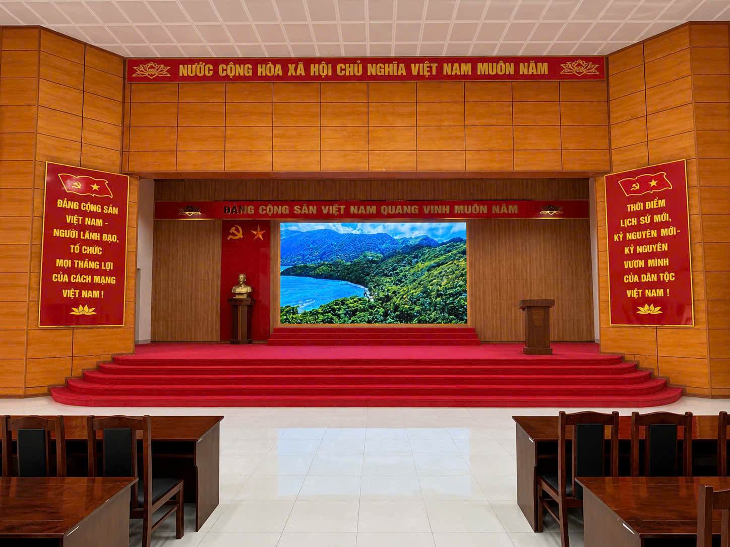 Hoàng Long LED triển khai thi công màn hình LED tại Trung tâm văn hoá và thông tin và thể thao phường Thanh Liệt