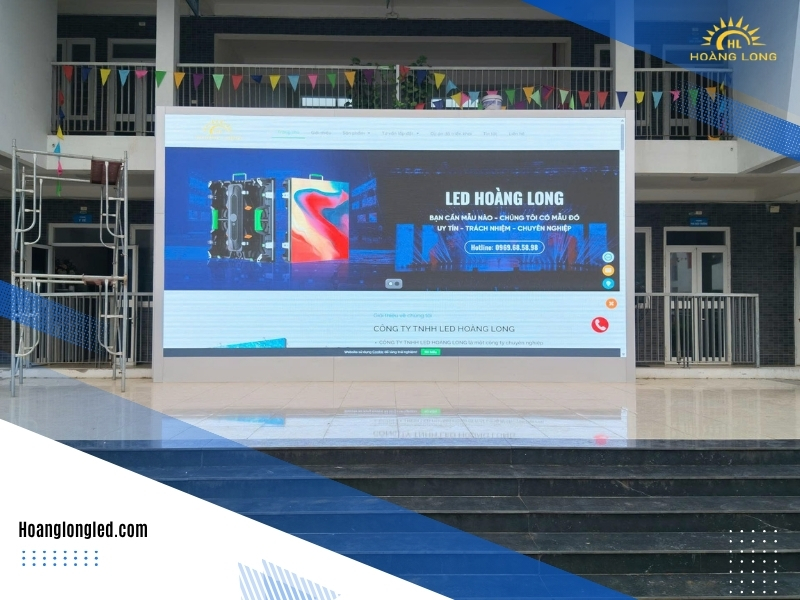 Hoàng Long LED Thi công màn hình phòng họp, màn hình LED P3 ngoài trời 30m² và hệ thống âm thanh ngoài trời tại Trường THCS Tiền Yên (2) Hoàng Long LED Thi công màn hình phòng họp, màn hình LED P3 ngoài trời 30m² và hệ thống âm thanh ngoài trời tại Trường THCS Tiền Yên (2)