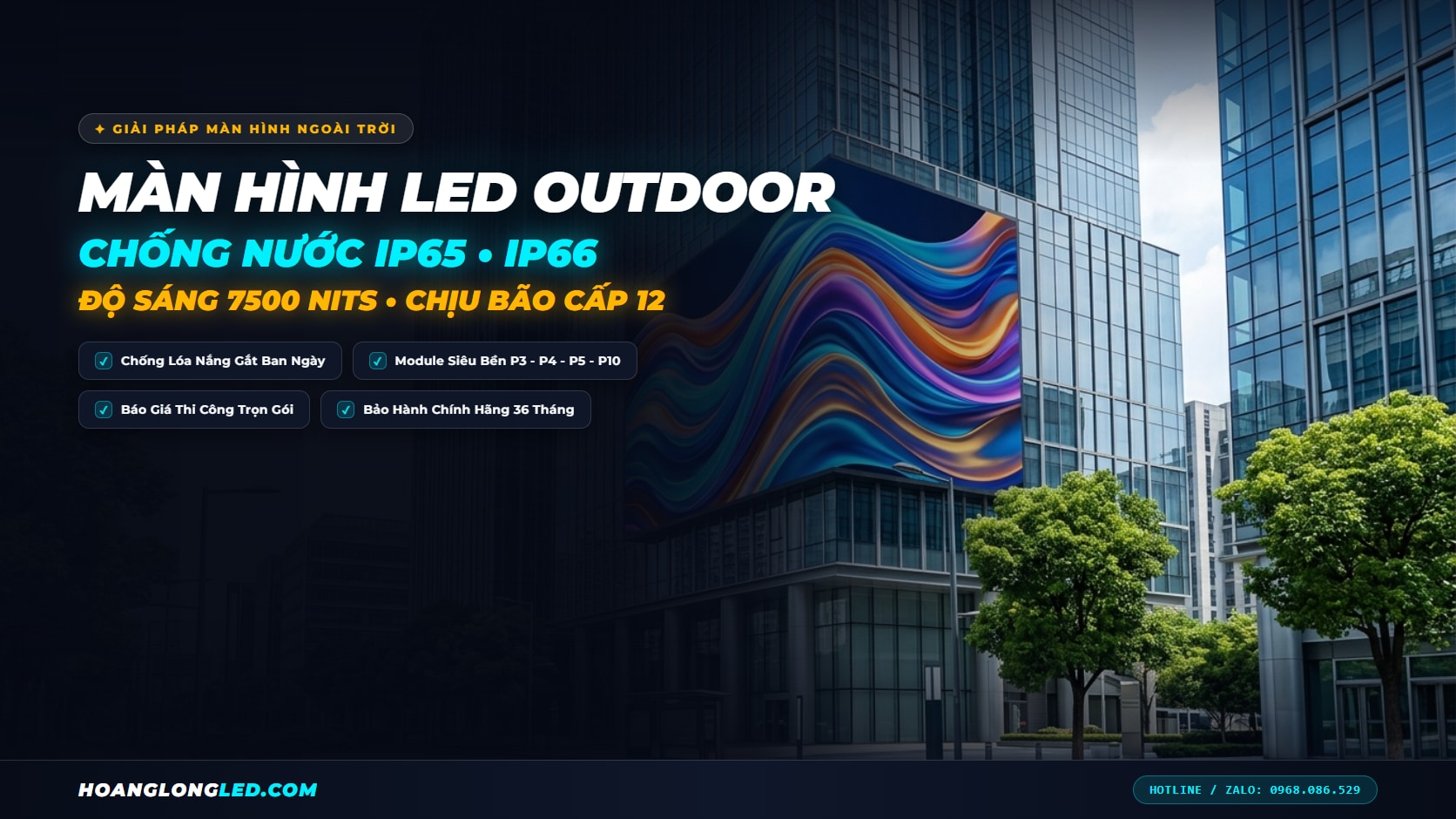 banner led outdoor ip65 7500nits