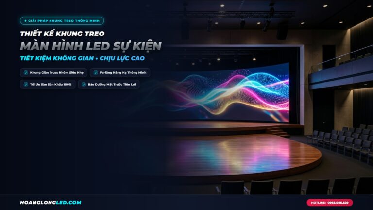 banner thiet ke khung treo man hinh led trung tam tiec cuoi
