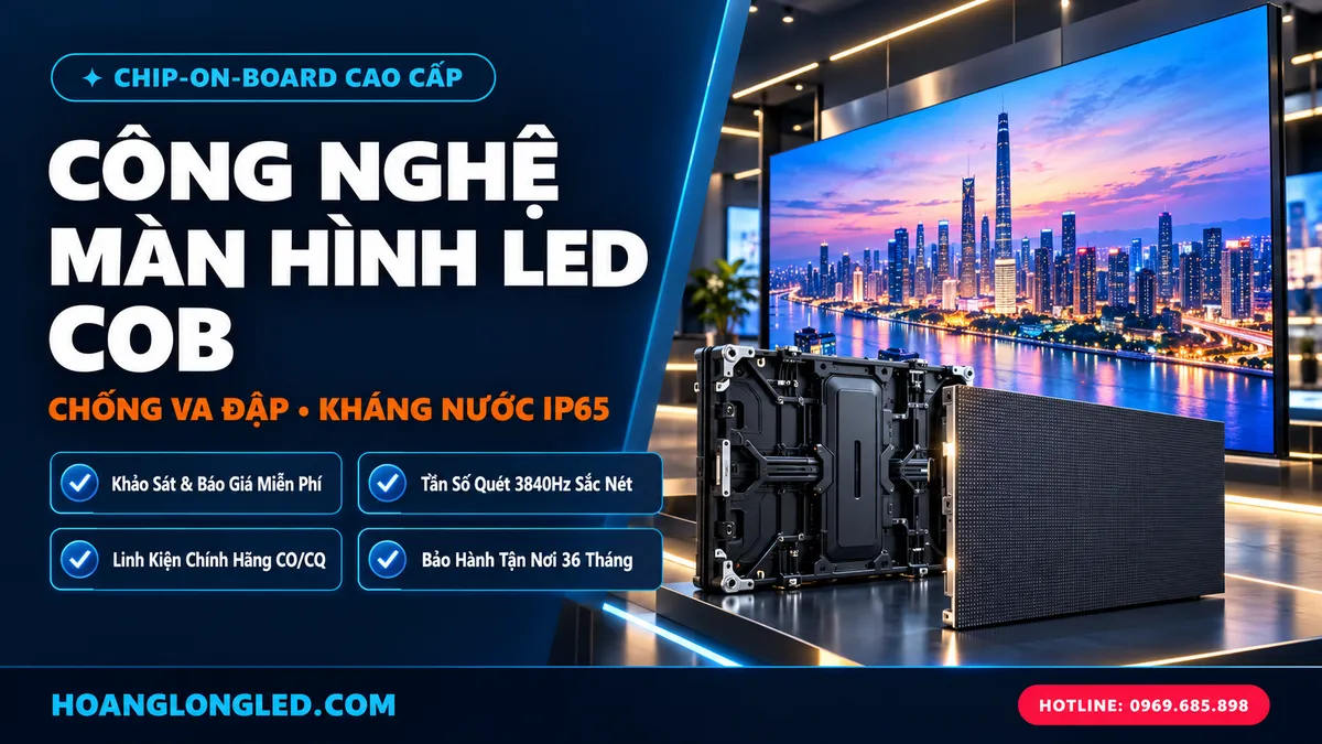 cong nghe man hinh led cob chip on board chong nuoc hoanglongled