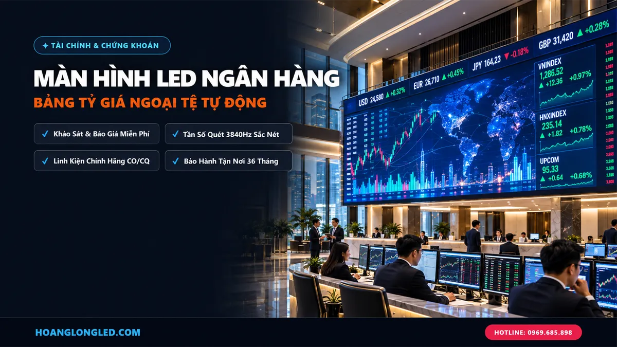 man hinh led ngan hang san giao dich chung khoan hoanglongled
