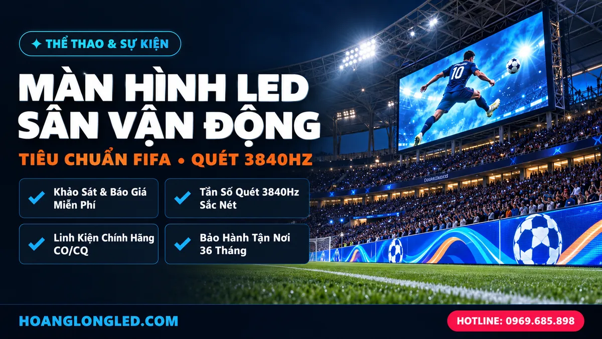 man hinh led san van dong nha thi dau tieu chuan fifa hoanglongled