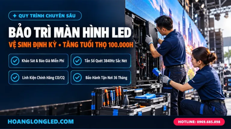 quy trinh bao tri bao duong man hinh led dinh ky 100000 gio hoanglongled