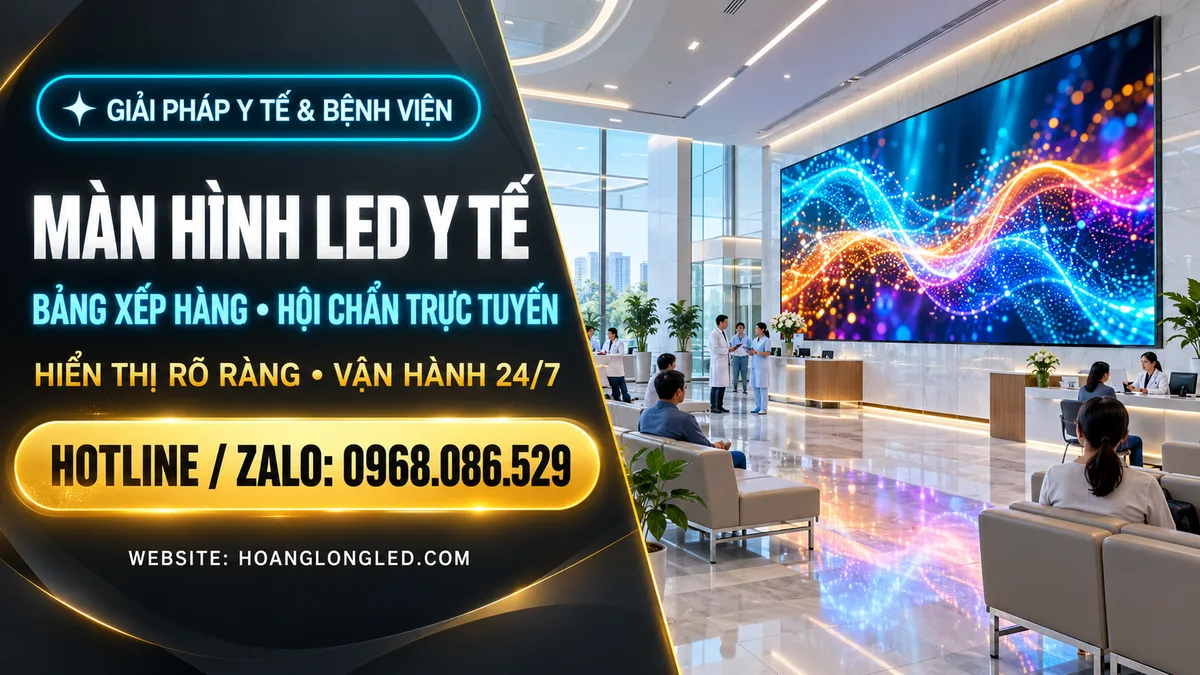 man hinh led benh vien trung tam y te