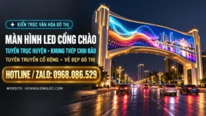 man hinh led cong chao do thi