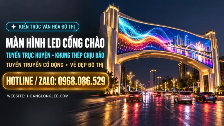 man hinh led cong chao do thi