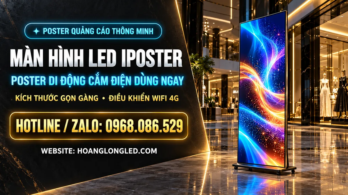 man hinh led poster di dong iposter