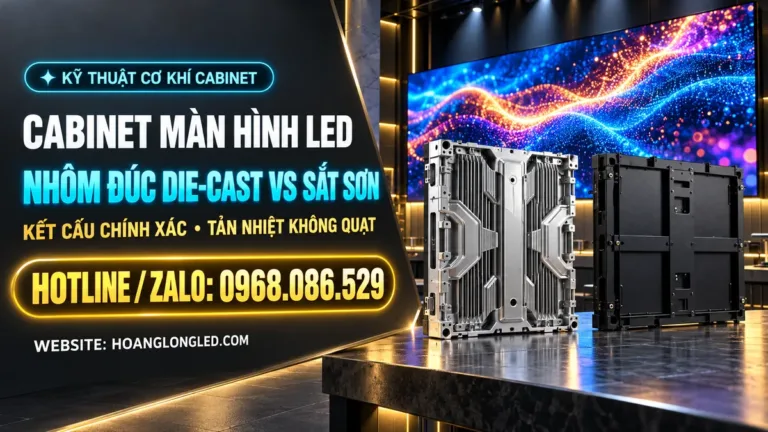 so sanh cabinet man hinh led nhom duc va sat