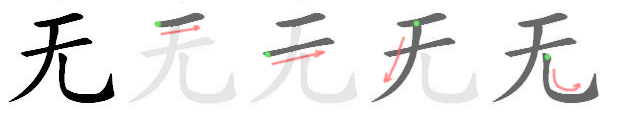 Bộ thủ 071 - 无 - Bộ VÔ