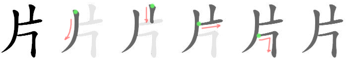 Bộ thủ 091 - 片 - Bộ PHIẾN